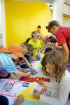 <p>art workshops for children<br /><small>(photo: Kamil Till & Andrea Velnerová)</small></p>
